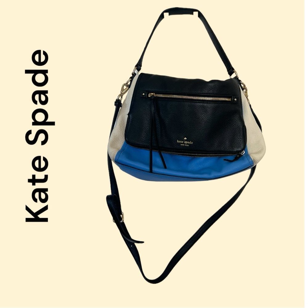 Blue & black shoulder bag adjustable strap